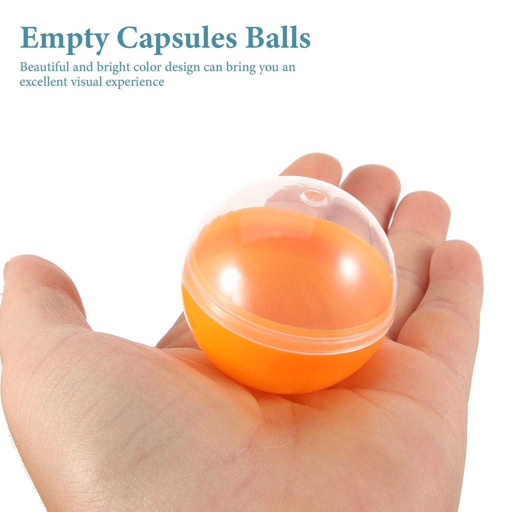 50 Pcs 50pc Colorful Translucent Shell Vending Machine Plastic Easter Eggs Fillable Gumballs Capsules Decor