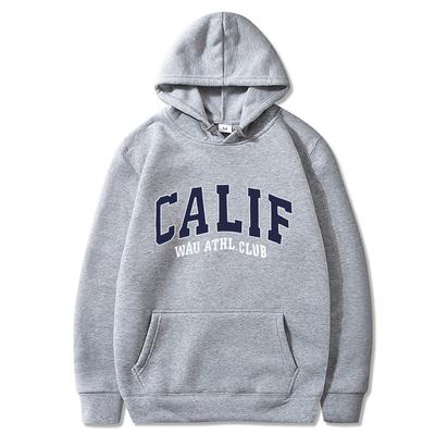 Bărbați Și Femei Hanorac de Iarnă Imprimeu CALIF Pulovere cu Glugă Modă Coreeană Hanorace Largi Casual Pulover Fleece Îmbrăcăminte Femei