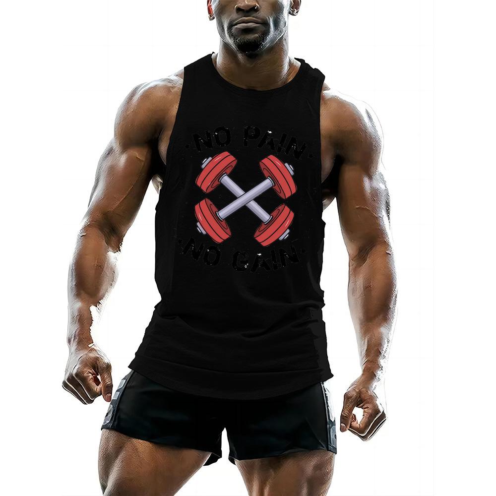 Sommer Rundhals 3D-Druck Top Modische Lässige Fitness Übung Ärmellose Weste Herren T-Shirts