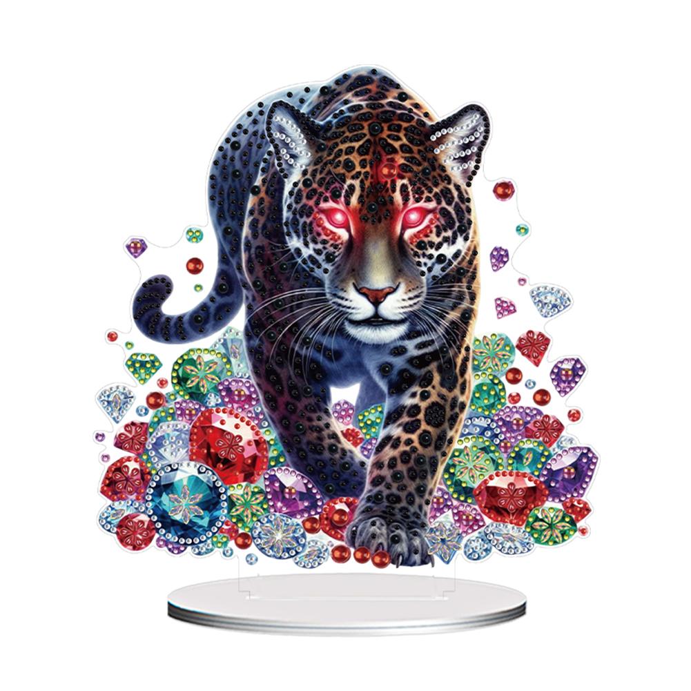 Acrylic 2D Flat Print Animal DIY Diamond Painting Desktop Ornaments Kit Acrylic 2D/Flat Animal DIY for Home Office Desktop Decor