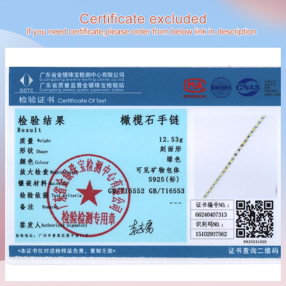 Luxury Design Natural Green Peridot Bracelet 925 Silver Jewelry for Women Wedding & Banquet & Holiday Gifts