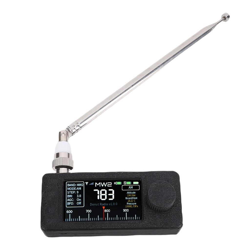 SI4732 Radio AM FM LSB USB Transistor Radio Receiver with 1.9in Color Screen 3.5mm Hdphone   Telescopic Antennae