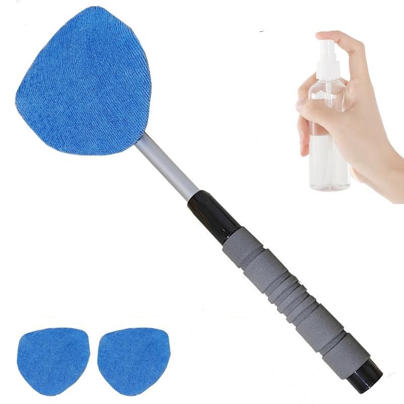 Car Windshield Cleaning Brush Set Microfiber Telescopic Window Glass Cleaner Car Window Scraping Mist Wash Supplies