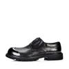 Big Head Shoes Men's Trendy Business Leather Sandals - Breathable, Hollow, Thick Sole, Versatile, Perforated Round Toe