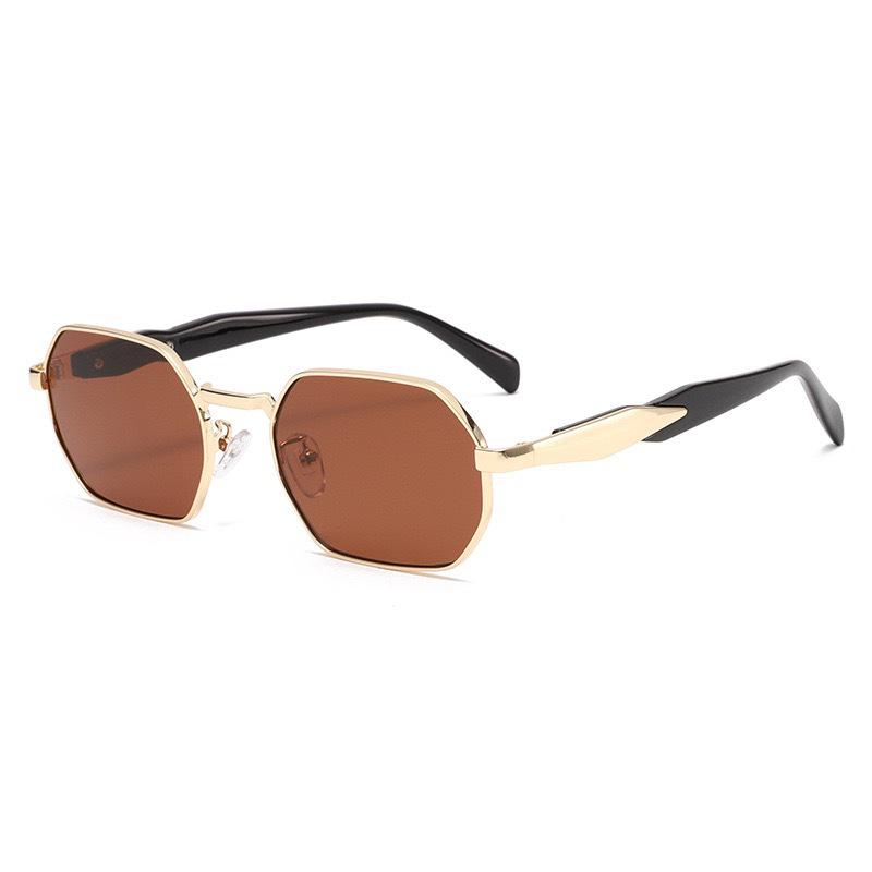 Arc de Triomphe Oval Metal Sunglasses: Women's Fashionable Street Style Sunshade Glasses
