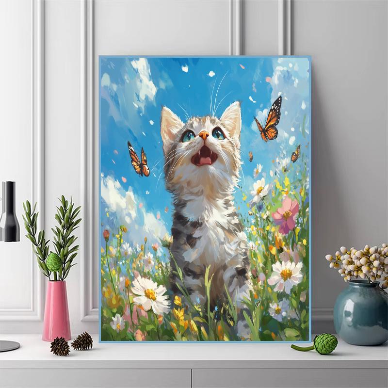 Cute American Shorthair cat Pattern 3pcs 100% Round Full Drill 5D DIY Diamond Painting Embroidery Cross Stitch Rhinestone Décor