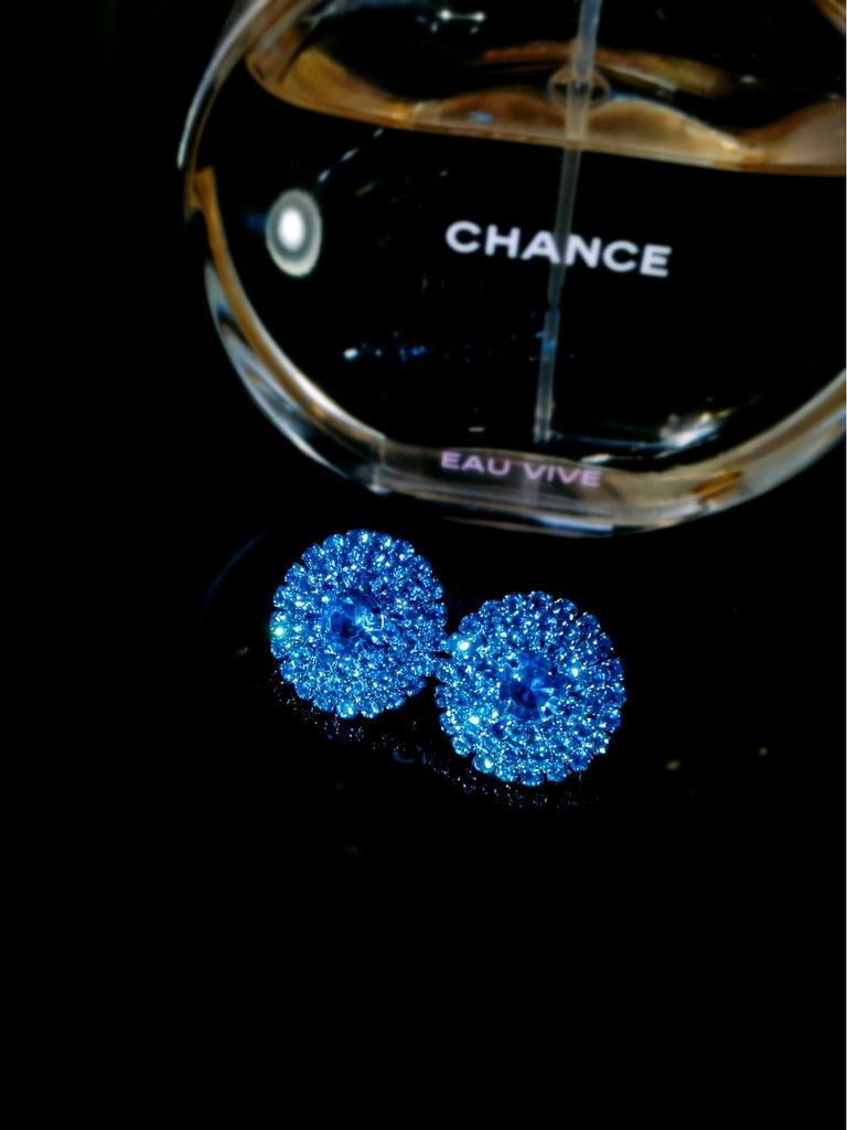 DINGKA Geometryczne Kolczyki Koła z Cyrkoniami dla Kobiet