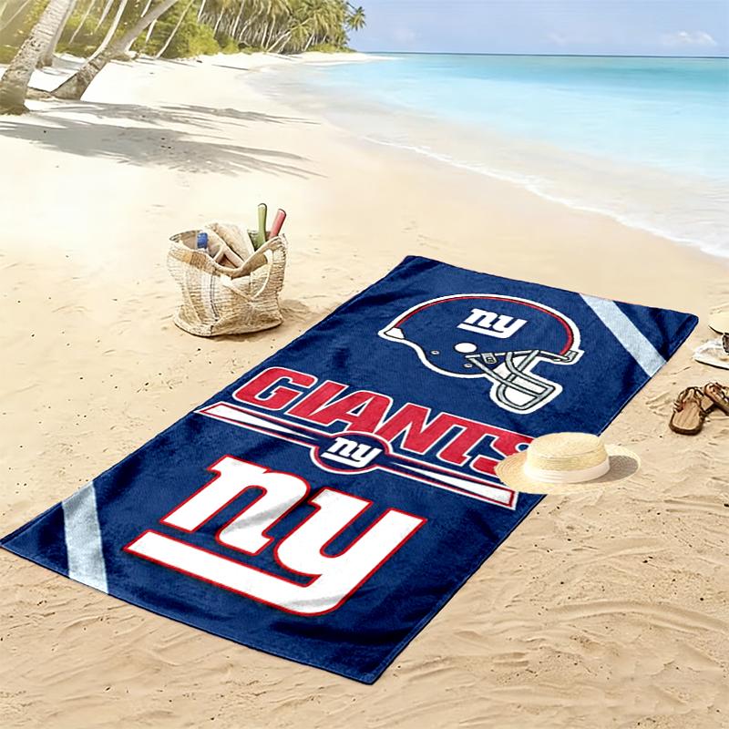 New York Giants Print Beach Towel, Large Soft Quick Dry Towel for Beach Camping Swimming