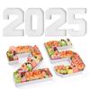 2025 Graduation Charcuterie Number Box 10" Fillable Cardboard Letter Tray Chocolate Candy Cake Box for Grad Party Supplies
