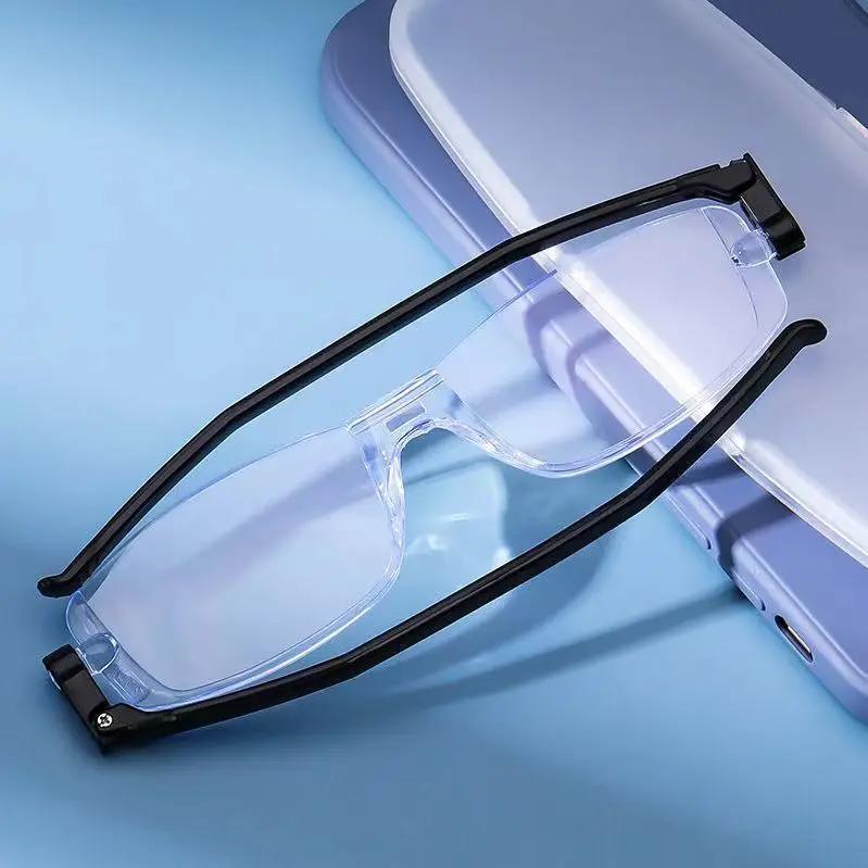 New Folding Reading Glasses 360 °Rotating Lightweight Presbyopic Eyewear Comfortable Women Foldable Reading Eyeglass Mirror Leg
