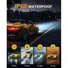 2PCS H4 LED Light Bulbs,9003 Headlight High/Low Beam Driving,Fog & Spot Lights with 50000 RPM Turbo Fan,6500K IP68 Waterproof