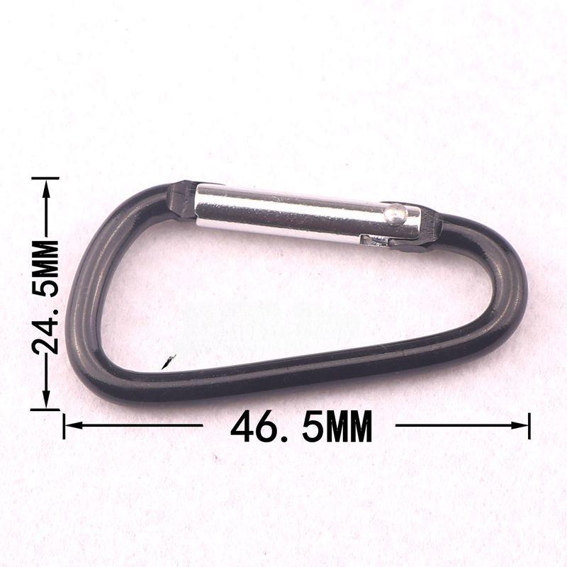 D-Shaped Aluminum Alloy Carabiner Hook: Hand Sanitizer, Water Bottle, Clothing, & Keychain Accessory