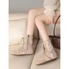 Summer Short Boots High-top Boxing Shoes Women's 2025 New Soft-soled German Training Shoes Hollow Breathable Casual Martin Boots