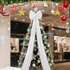 1PCS Large Burgundy Velvet Bow Christmas Tree Decoration Oversized Ribbon Ornament Window Hanging Festive Party Decor