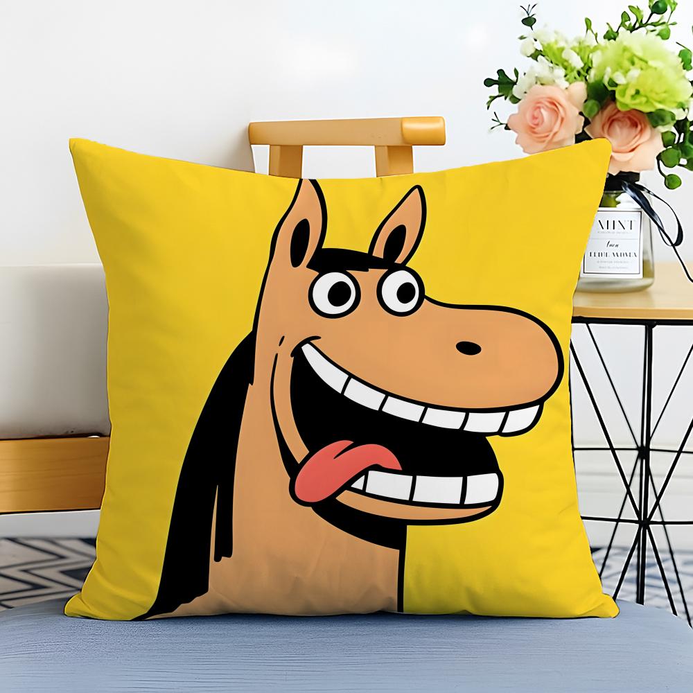 

HHorse Animals Cushion Cover Washable Linen Pillowcase Soft for Sofa Bed Cozy Home Room Decor 30x30cm