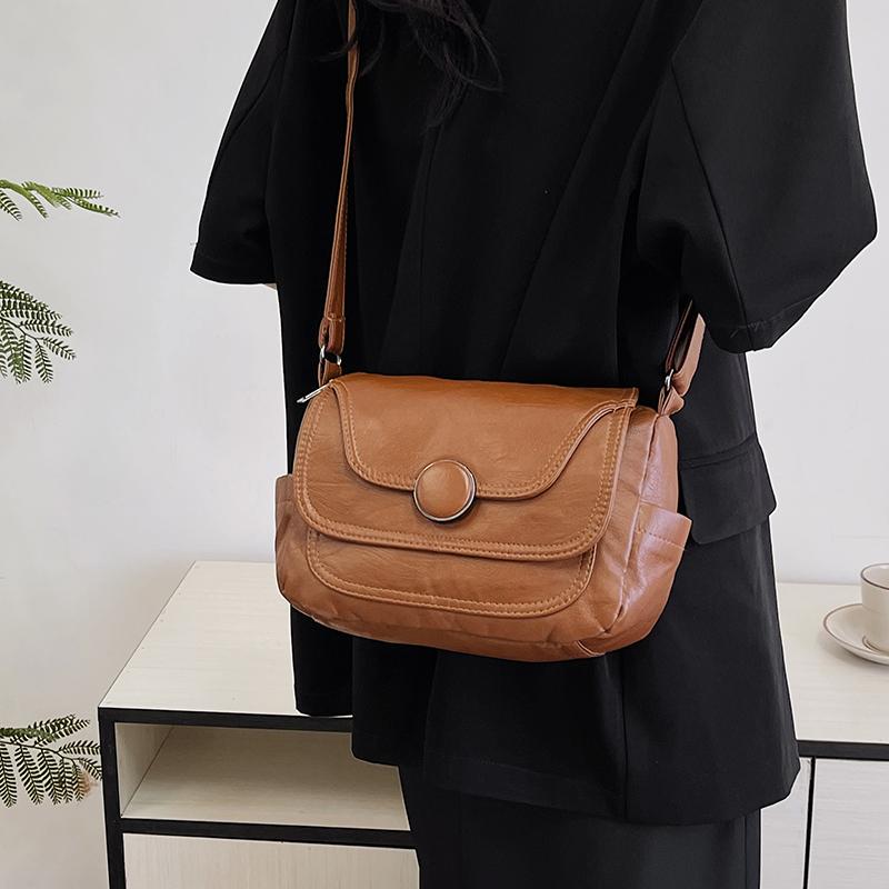 Women's Large Capacity Small Square Bag Shoulder Bag Soft Leather Mother Bag