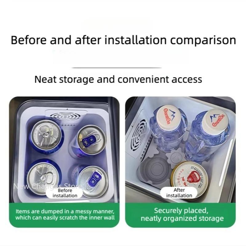 For Denza Z9GT Car Front Row Refrigerator Silicone Pad Cup Holder Silicone Storage Box Non-slip Interior Modify Accessories
