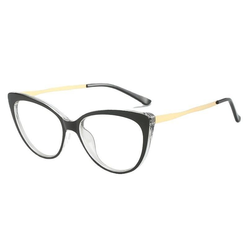 Fashion Anti Blue Light Cat Eye Glasses for Women Retro Frame Reading Computer Clear Lens Simple Female Eyeglasses