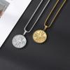 Men's Compass Necklace Titanium Steel Pendant Versatile Twist Chain Jewelry