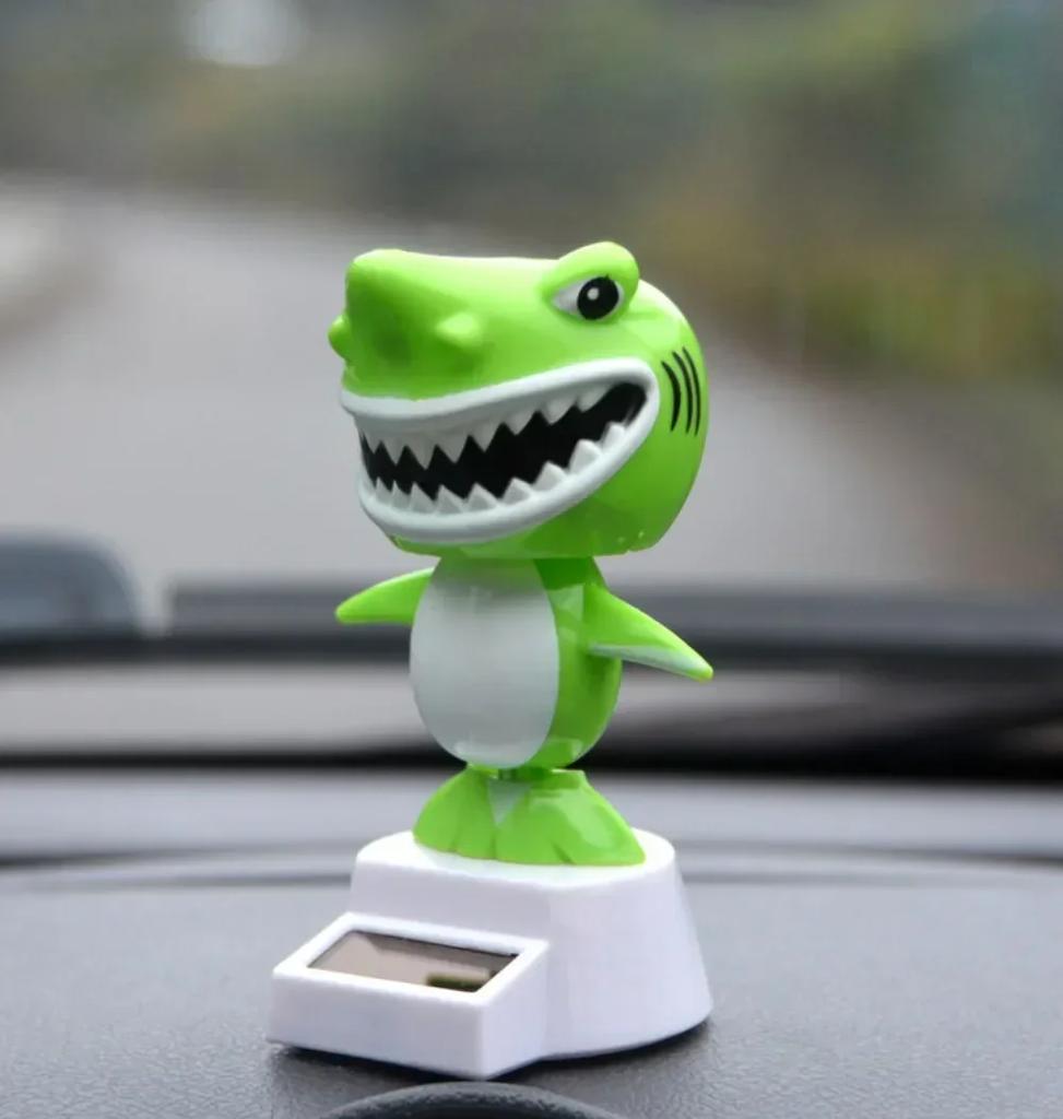 Heta Nya Solenergi Bilinteriör Prydnader Djur Docka Figur Gunga Skaka Modellbil Instrumentbräda Dekoration Roliga Semestergåvor