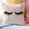 Cushion Cover Short Plush Throw Pillow Soft Washable Sofa Bed Office Cushion Beauty Makeup Eyelash