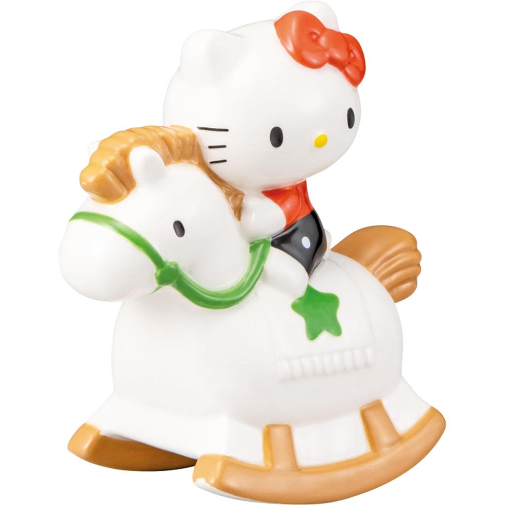 Sanrio Hello Rocking Horse Piggy Bank Kitty 12 x 13 cm Characters Kitty Goods Miscellaneous Goods Birthday Gift White san4552 "Märchen Kitty" Approx.