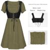 Foreign Trade Hot-Selling European and American Plus-Size Steampunk Gothic Victorian Era Ruffled Sleeveless Dress for Women