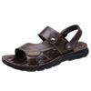 2025 summer new sandals men's cowhide beach shoes casual men's shoes platform slippers sandals