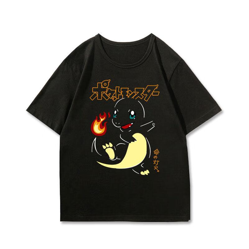 Pokémon Anime Printing Oversized Cotton Tshirt Men and Women Breathable Fashion Leisure Y2K Short Sleeve Summer Tshirt Unisex