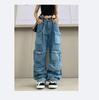 Women's Baggy Cargo Pants Y2K Clothing Multi-Pocket Relaxed Fit Jeans Fairy Grunge Clothes Alt Emo Streetwear