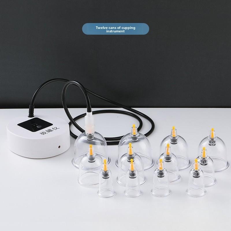 6/12 Cans Electric Vacuum Cupping Massager for Body Slimming Gua Sha Muscle Relaxation Home Spa Use