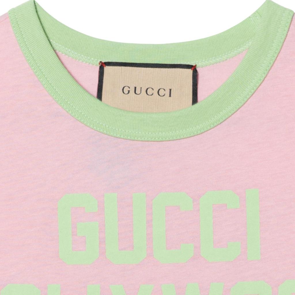 Gucci T Shirts Women's Pink Crew Neck Moderate 695816-XJED4-5904