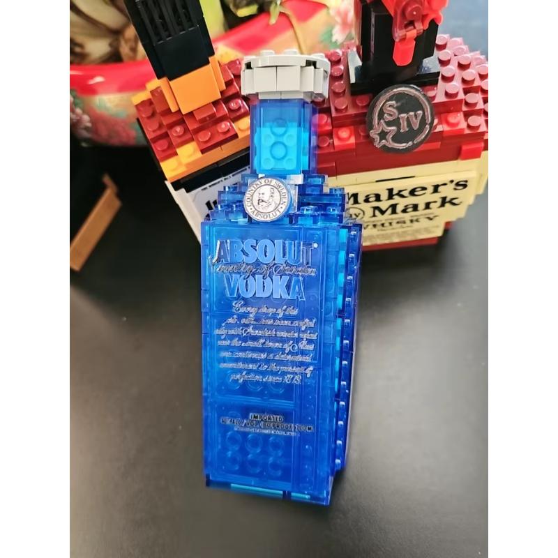 New Creative Building Blocks Wine Bottle Model Whiskey Or Vodka Assembled Bricks Set Desktop Decor High-quality Version Blocks