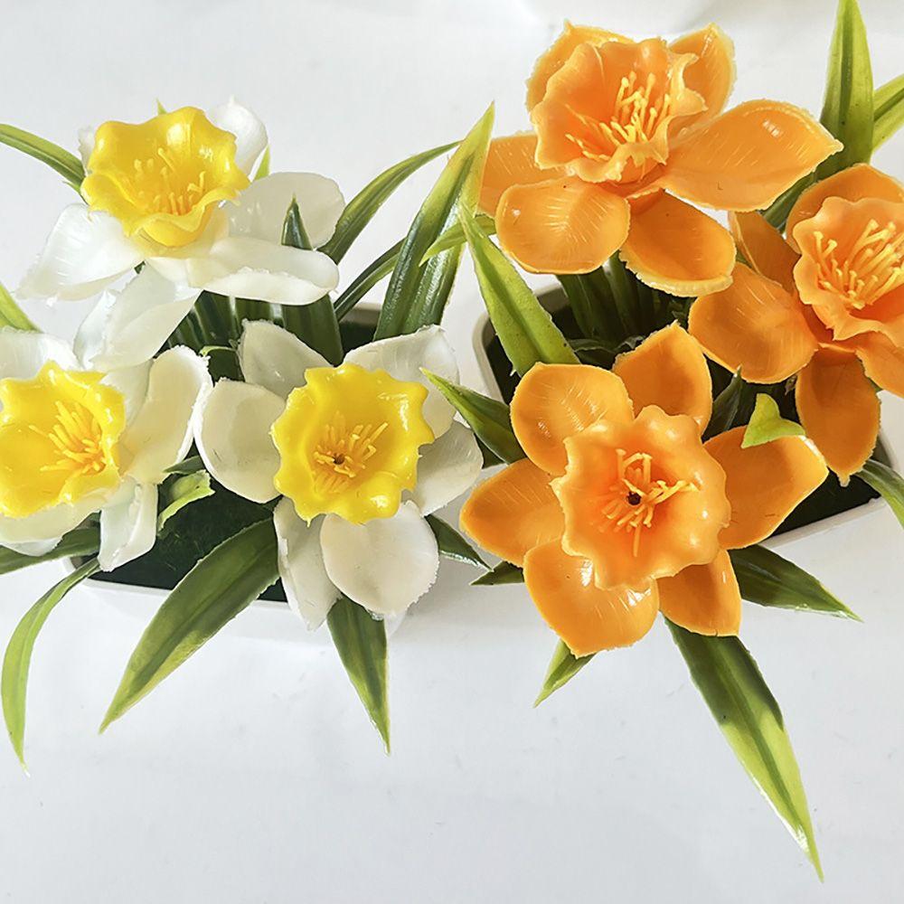 Multicolor Simulation Flowerpotted With Flowerpot Faux Potted Flowers  Home Decoration