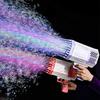 Bubble Gun 69 Holes Soap Bubbles Machine Christmas Gift Gun Shape Automatic Blower With Light Pomperos Toys For Kids XMAS