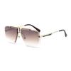 Frameless Sunglasses Men'S High-End Fashion Trendy Glasses Women'S Square Sunscreen Sunglasses