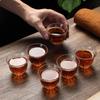 1pcs Household Drinking Glasses Creative Transparent Kung Fu Tea Cup Chinese-style Tea Cup Personalized Drinkware Cup Shot Glass