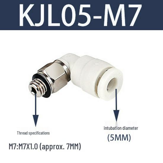 SMC Pneumatic Mini Right Angle Elbow Push-to-Connect Fitting KJL Series