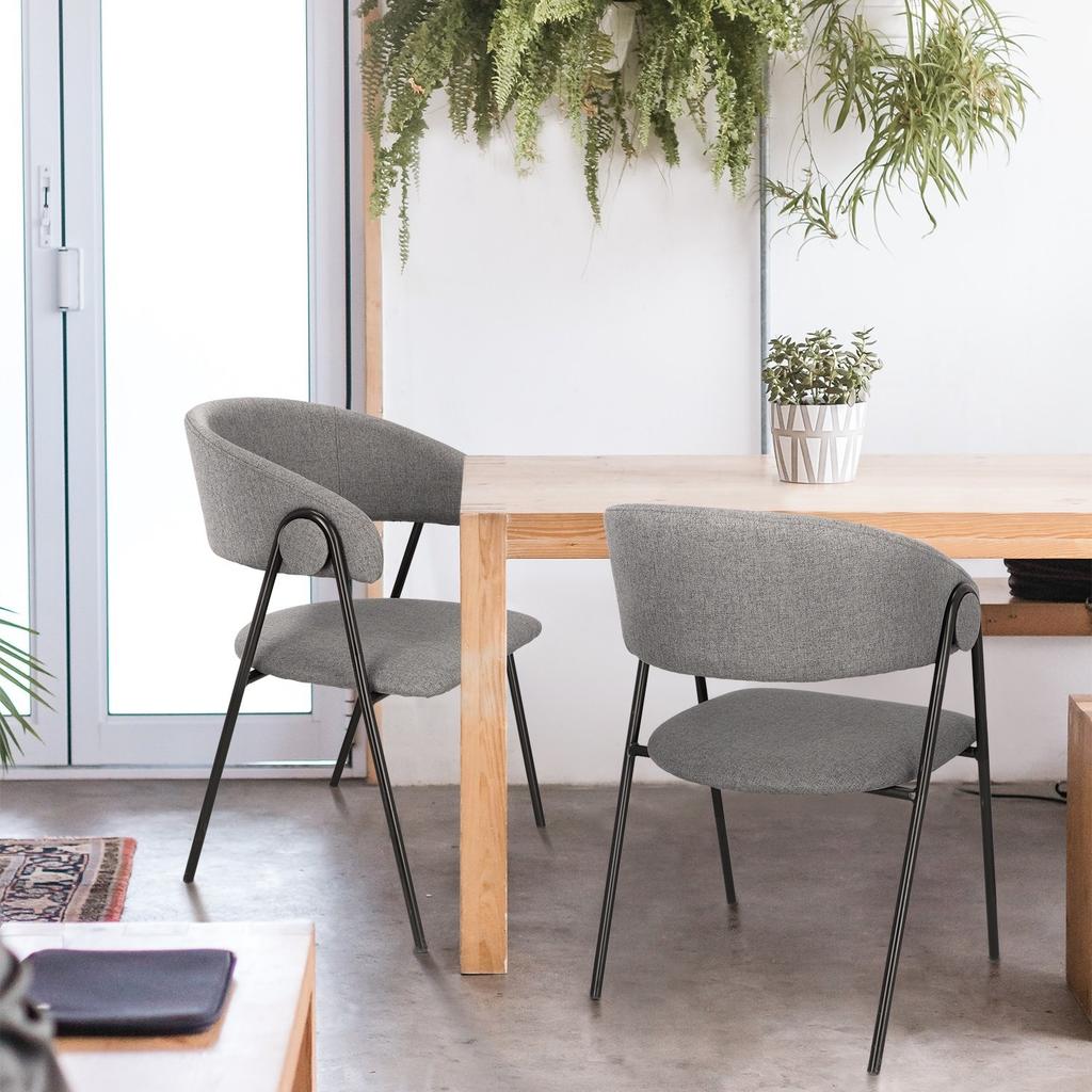 Larisa GRAY UPHOLSTERED CHAIR, minimalist