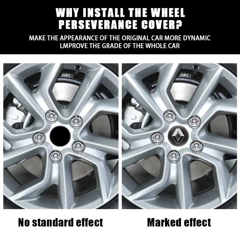 For Renault 2026 New Hub Caps 4Pcs 56mm 60mm 65mm Car Styling Wheel Center Hub Cap Badge Emblem Sticker For Renault Megane 2 Dus