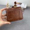 New Men's Business Wallet Classic Spliced Zipper Multi Card Short Wallet Large Capacity Card Bag Zero Wallet