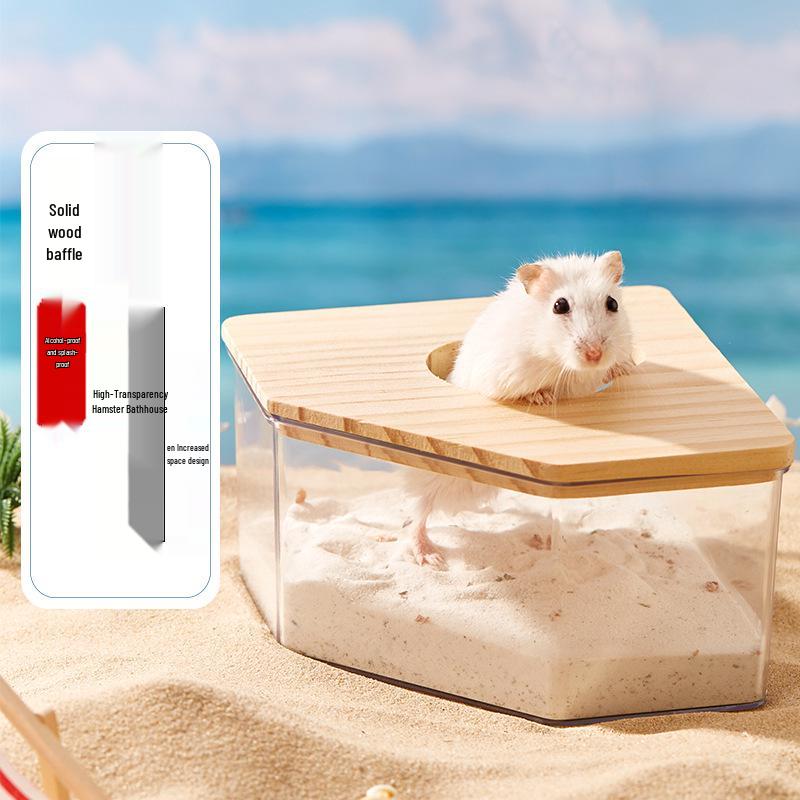 Large Acrylic Hamster Bathroom: Transparent Dual-Use Sand Basin for Bathing and Toilet