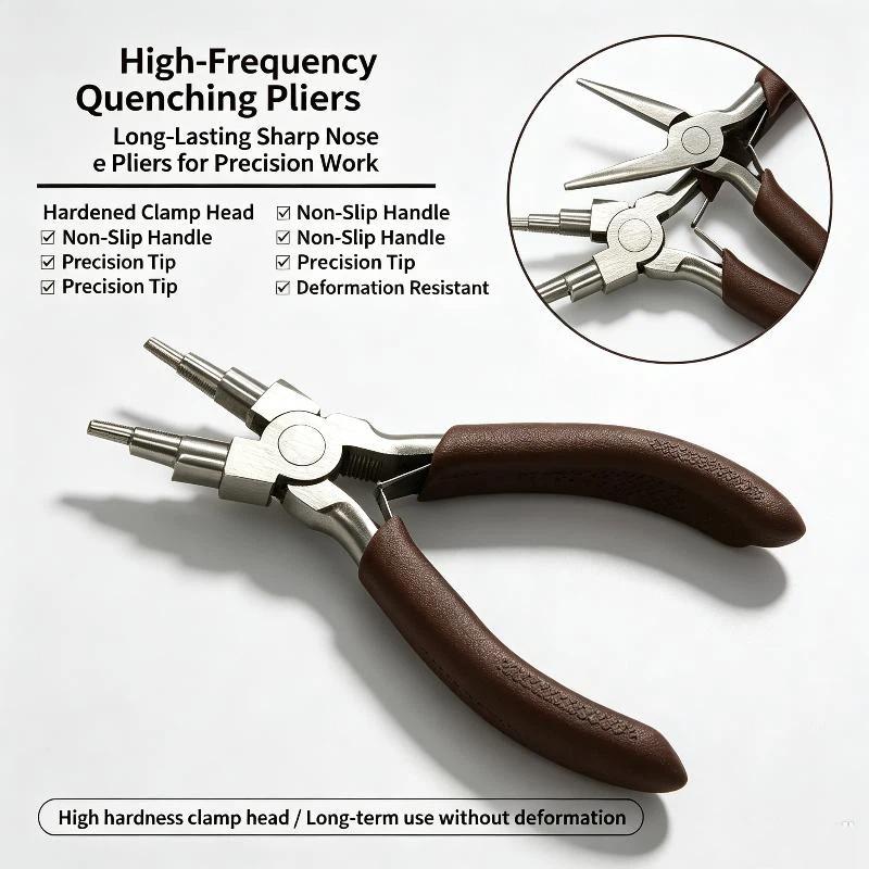 Jewelry Making Pliers Rubber Multifunctional Hand Tool Needle Nose Round Wire Cutters For Beading Wire Wrapping Diy Craft Making