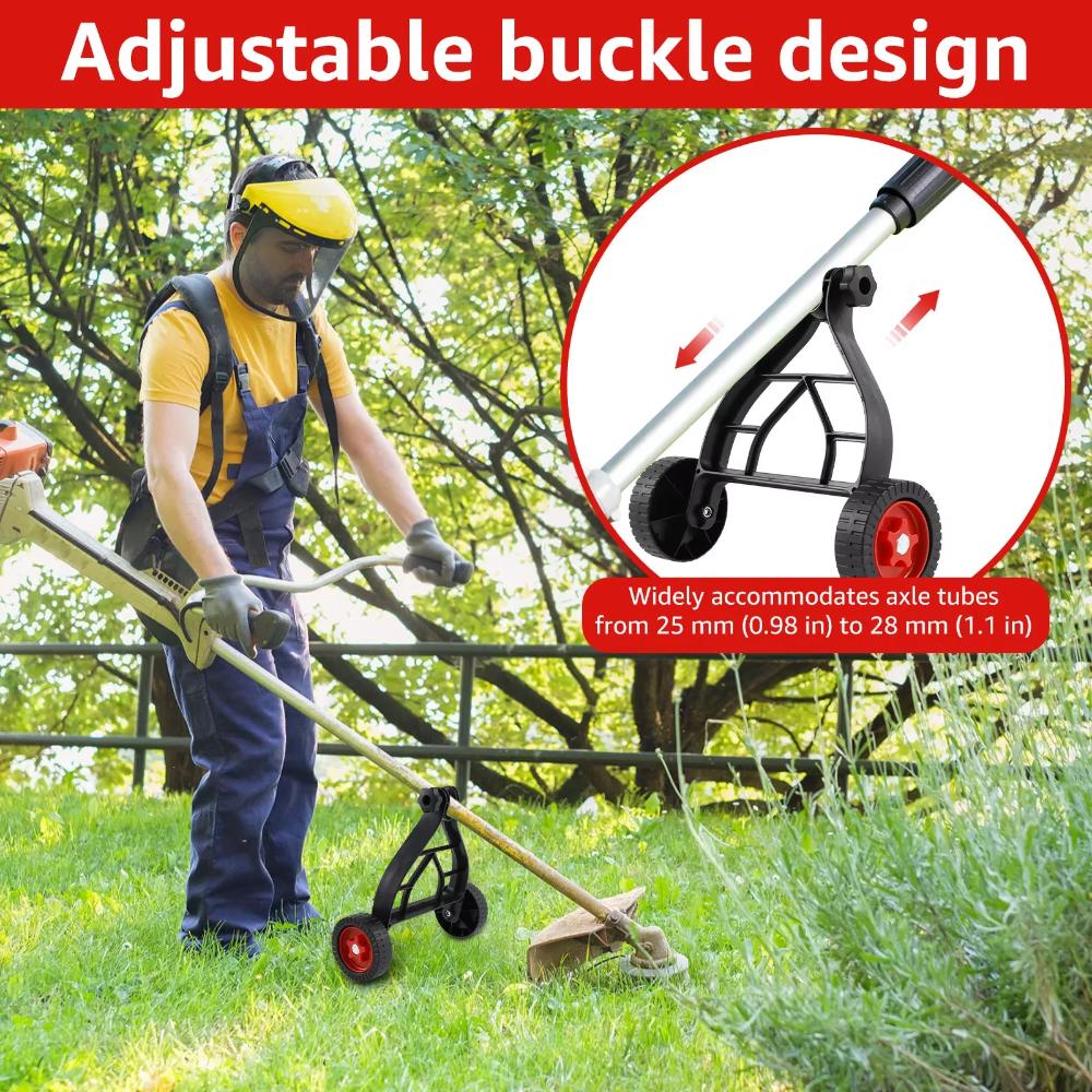 Grass Eater Cutter Adjustable Support Wheels Set Garden Lawn Mower Adjustable Support Wheel Set