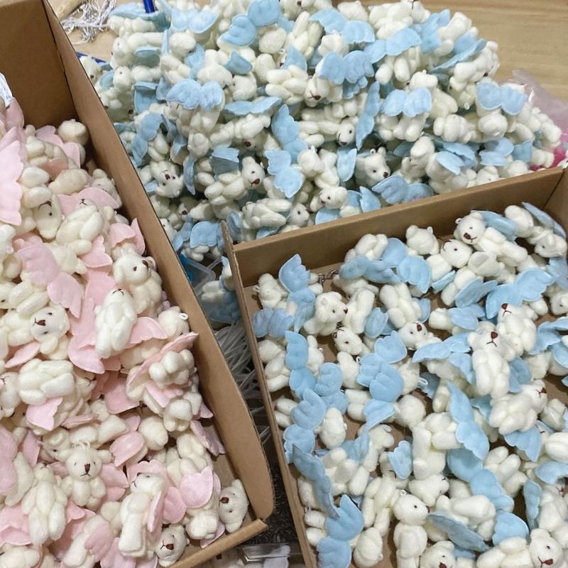 Cute Angel Bear Keychain Hanging Ornament Backpack Handbag Charm for Girls Wome