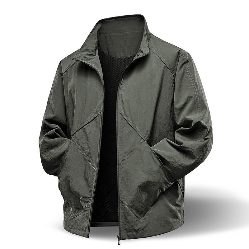 Workwear Jacket, Men's Stretch Outdoor Jacket, Stand Up Collar Jacket