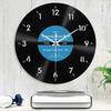 Retro Styles Reverse Running Time Wall Clock 12Inch Quiet Movement Vinyls Record Wall Clock for Living Room Decoration