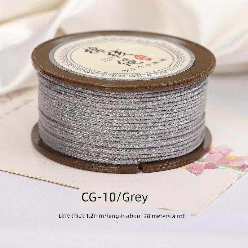 

1,2 мм Хлопковые нити ручной работы Секционно окрашенные Тибетский стиль Коллекционные изделия-Автограф Браслет из бусин Классический Плетеный вручную Веревочный браслет DIY Аксессуары Gray(1.2mm/CG-10)
