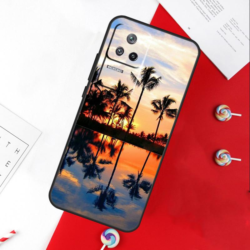 Sunset Palm Trees Cover For Xiaomi 13T 11T 12T 14T Pro 13 14 15 Ultra POCO X7 Pro X3 X5 X6 F5 F6 M6 Pro Case