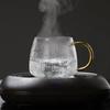 1-6PCS Japanese Striped Glass with HandleTransparent Water Cup Home Net Celebrity Heat-Resistant Drinking Juice Cup Wine Glasses